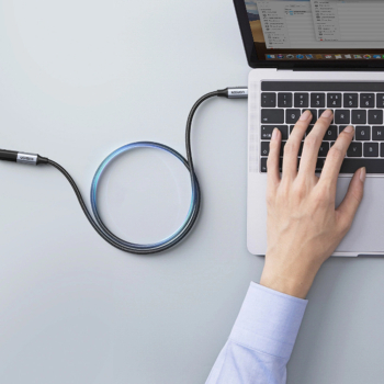 Przedłużacz kabla przewodu USB-C PD QC 100W 5A 10Gbps 0.5m - szary