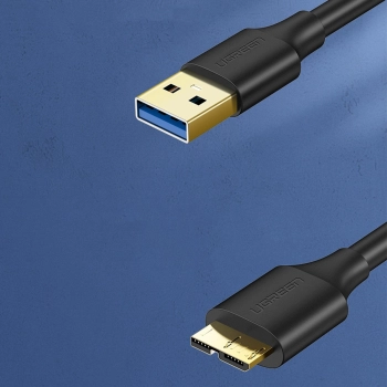 Kabel przewód USB-A 3.0 - micro USB-B 0.5m - czarny