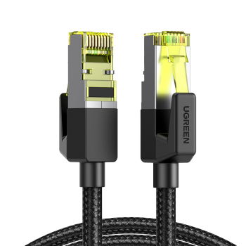 Kabel przewód patchcord Ethernet RJ45 Cat 7 10 Gbps 5m - czarny
