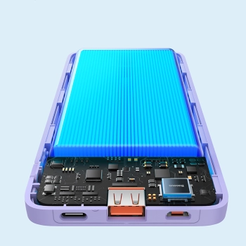 Powerbank 10000mAh Airpow Fast Charge 20W - fioletowy