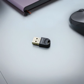 Mini adapter odbiornik nadajnik Bluetooth 5.4 USB-A do komputera - czarny