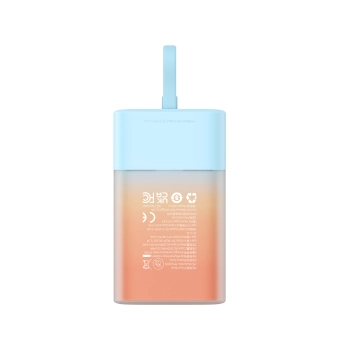 Powerbank Popsicle 5200mAh 20W z kablem Lightning 60W/20V/3A/30cm - niebiesko-pomarańczowy