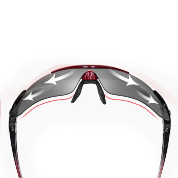 Okulary rowerowe polaryzujące 10001 - ZESTAW czarno-czerwone