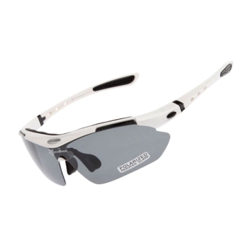 Okulary rowerowe polaryzujące 10002 - ZESTAW - białe