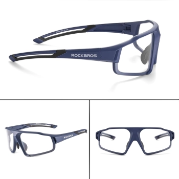 Okulary rowerowe fotochromowe UV400 z etui SP216BL - niebieskie