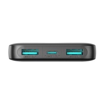 Powerbank JR-PBF13 5000mAh 2.4A 2x USB-A 1x USB-C - czarny