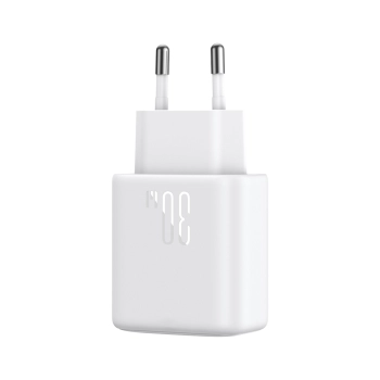 Ładowarka sieciowa USB-C PD 30W QC SFC + kabel USB-C 1m - biały