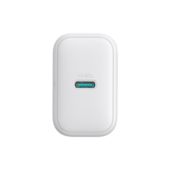 Ładowarka sieciowa USB-C PD 30W QC SFC + kabel USB-C 1m - biały