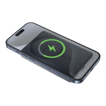 Powerbank magnetyczny 10000mAh PD20W MagSafe ultra cienki - czarny