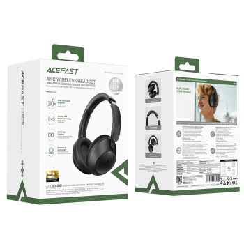 Słuchawki bezprzewodowe H3 Bluetooth z ANC USB-C IPX4 - czarne