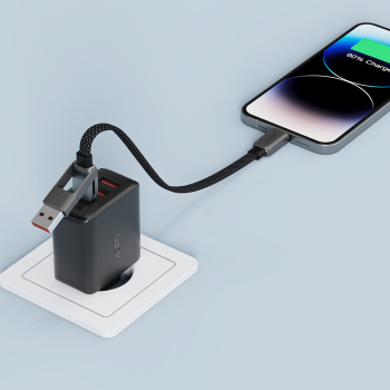 Kabel przewód USB-C - USB-A / USB-C 480Mb/s 3A 0.2m - czarny