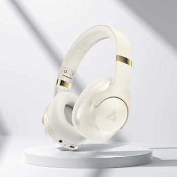 Słuchawki nauszne H4 ANC bezprzewodowe Bluetooth 5.3 IPX4 - beżowe
