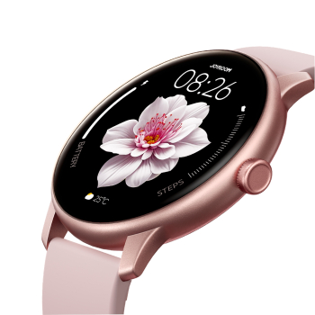 Smartwatch Classis Series JR-FC1 z funkcją odbierania połączeń IP68 - różowy