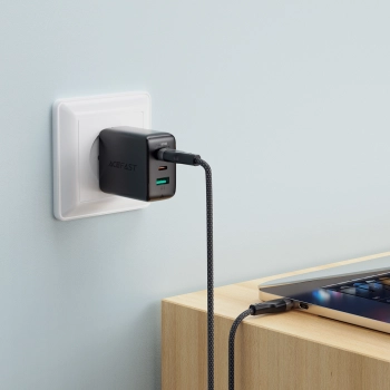 Kabel przewód USB-C 480Mb/s 100W z organizerem magnetycznym 1.2m - czarny