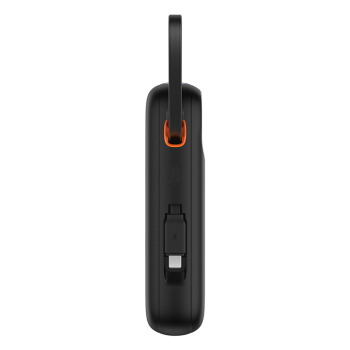 Powerbank QPow 2 20000mAh 30W z 2 wbudowanymi kablami USB-C - czarny