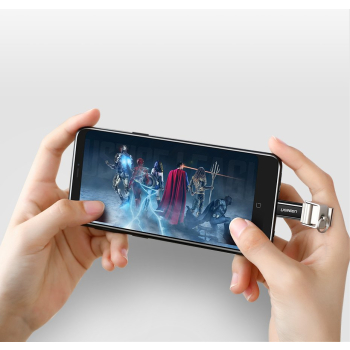 Adapter przejściówka z micro USB na USB-C - czarny