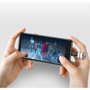 Adapter przejściówka z micro USB na USB-C - czarny