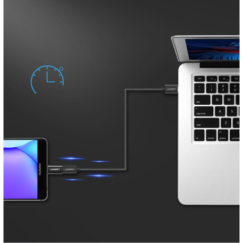 Adapter przejściówka z micro USB na USB-C - czarny