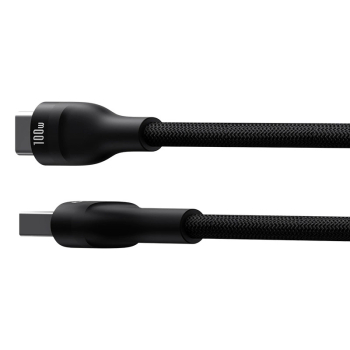 Kabel przewód wytrzymały Flash 2 USB-A - USB-C 100W 1m - czarny