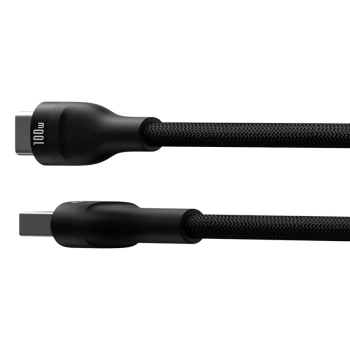 Kabel przewód wytrzymały Flash 2 USB-A - USB-C 100W 1m - czarny
