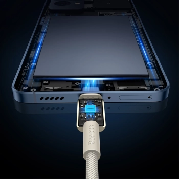 Kabel przewód Tungsten Gold USB-C 100W 2m - złoty