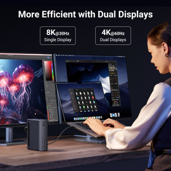 13w1 Stacja dokująca Thunderbolt 4 / USB-A / DP / RJ45 / czytnik SD TF / USB-C / mini jack