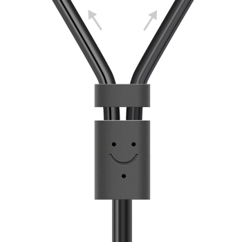 Kabel przewód audio 3.5 mm mini jack (męski) - 2RCA (męski) 1m - szary