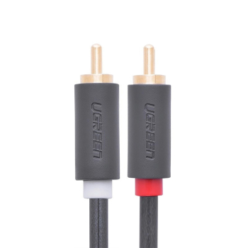 Kabel przewód audio 2RCA (męski) 3m - szary