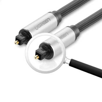 Kabel przewód optyczny audio światłowód Toslink SPDIF 1.5m - szary