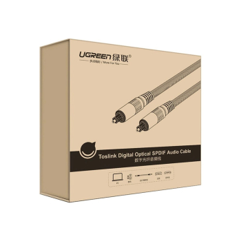 Kabel przewód optyczny audio światłowód Toslink SPDIF 1.5m - szary