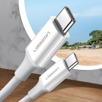 Kabel przewód USB-C - USB-C PD QC AFC 1.5m - biały