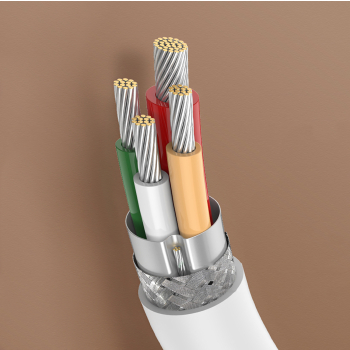 Kabel przewód USB-C - USB-C PD QC AFC 1.5m - biały