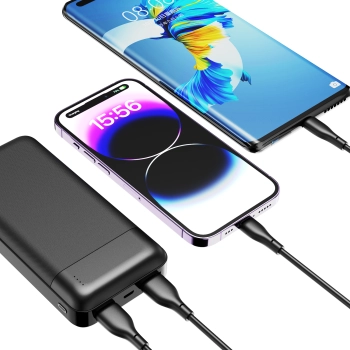 Powerbank K18 Pro 20000mAh USB-A / USB-C / Micro USB - czarny