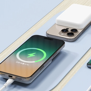 Powerbank K26 10000mAh 20W USB-A / USB-C / MagSafe - biały