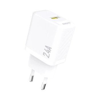 Ładowarka sieciowa 2.4A USB-A - biała