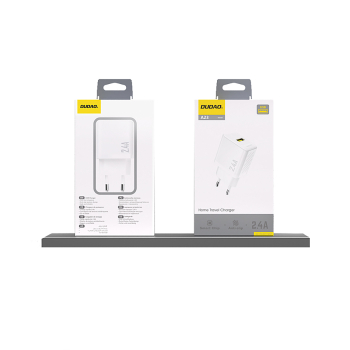 Ładowarka sieciowa 2.4A USB-A - biała