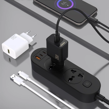 Ładowarka sieciowa GaN 25W USB-A - biała