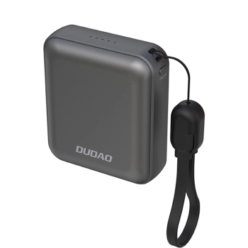 Powerbank K22+ 10000mAh z zawieszką kablem 22.5W USB-C - szary