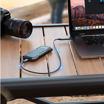 Wzmocniona kieszeń dyskowa taktyczna OXS2C3-G2 M.2 NVMe / SATA SSD USB-C - szara