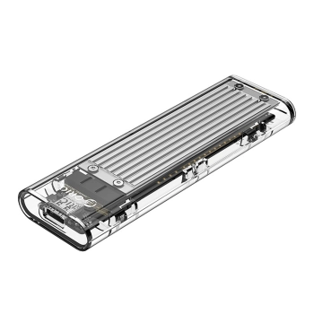 Kieszeń obudowa na dysk TCM2-C3 M.2 NVME na USB-C 10Gb/s - szaro-przezroczysta