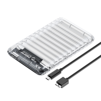 Kieszeń obudowa na dysk 2139U3-V1 2.5'' HDD / SSD USB Micro-B 5Gb/s - przezroczysta