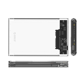 Kieszeń obudowa na dysk 2139C3 2.5'' HDD / SSD USB-C 5Gb/s - przezroczysta