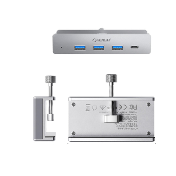 Hub MH4PC montowany na zacisk USB-C / USB-A USB-C - srebrny