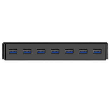 Hub rozdzielacz H7928-U3-V1 7x USB-A - czarny