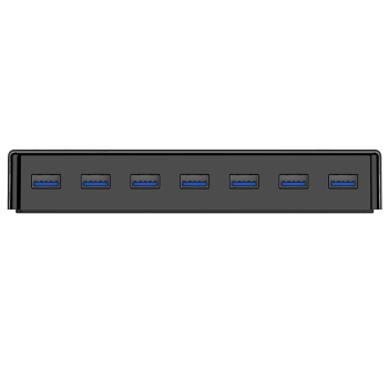 Hub rozdzielacz H7928-U3-V1 7x USB-A - czarny