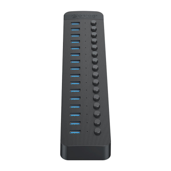 Hub CT2U3-16AB z włącznikami 16x USB-A - czarny