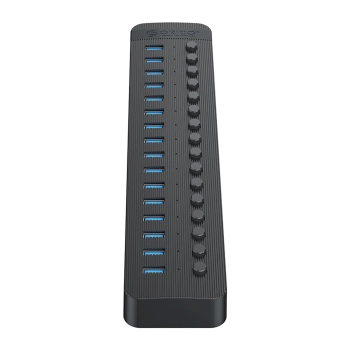 Hub CT2U3-16AB z włącznikami 16x USB-A - czarny