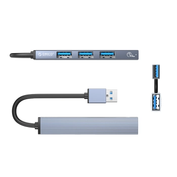 Hub AH-A13 stacja dokująca rozdzielacz USB-A - szary