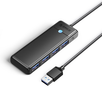 Hub PAPW4A-C3 rozdzielacz 4x USB-A - czarny