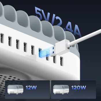 Inteligentna stacja ładowania DUK-10P-V1 do telefonów tabletów 10x USB-A - biała